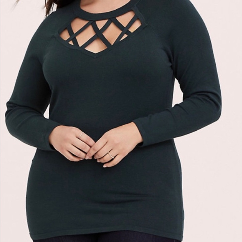 Black sweater from Torrid; size 2